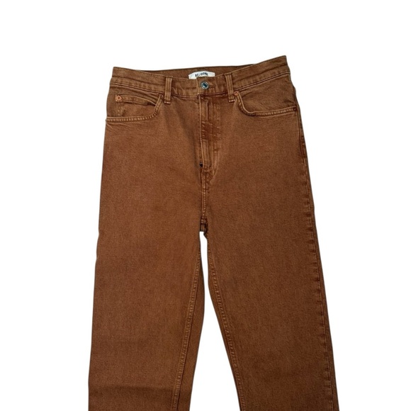 Re/Done HIGH RISE LOOSE Color Terracota Brown Denim Pants Size 28 - Picture 2 of 8